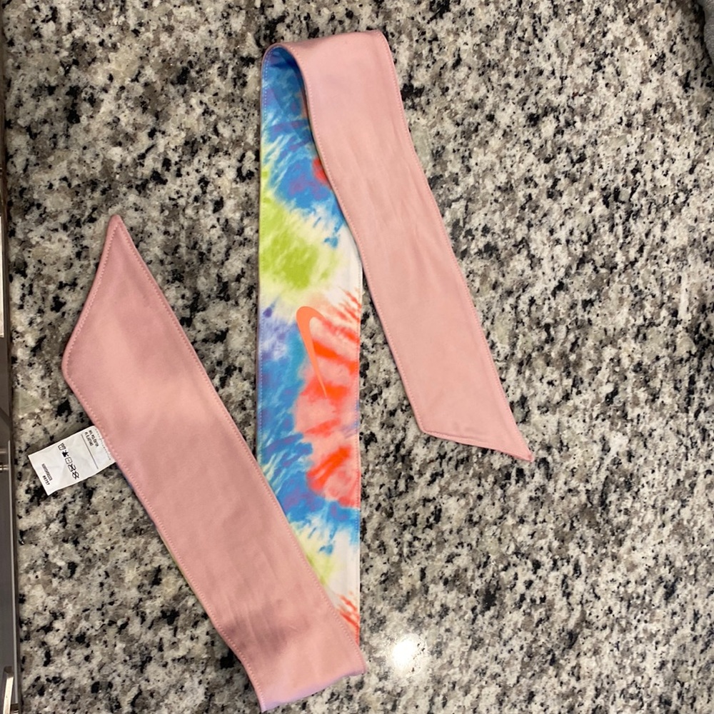 Tye dye Nike reversible headband head tie